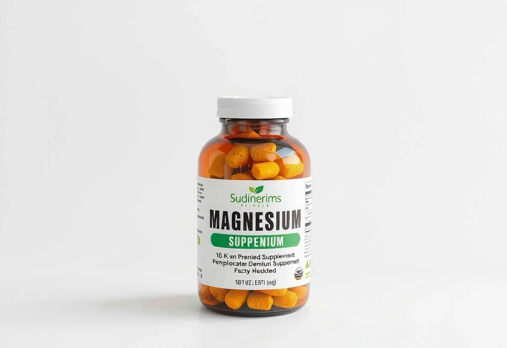 Magnesium supplement bottle